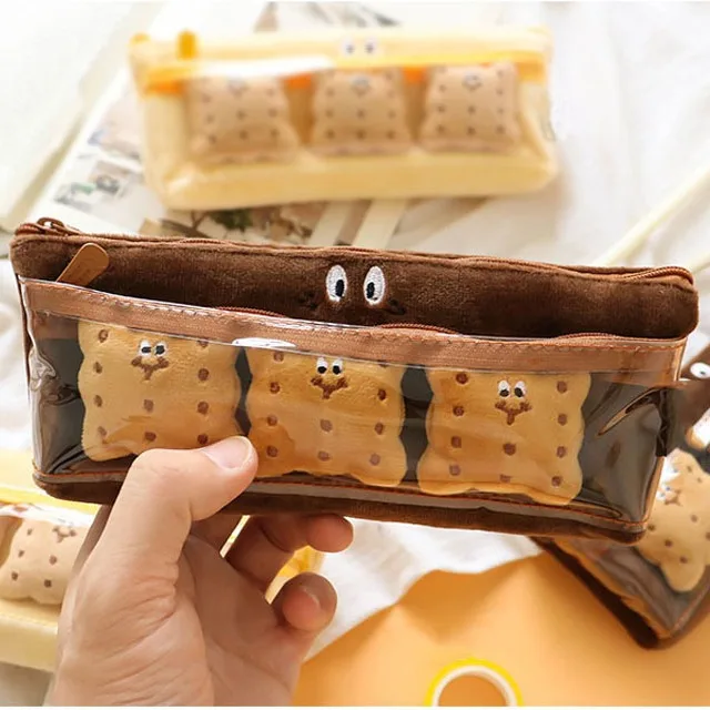 Cartuchera de Tela Cookies Brown + 3 pines