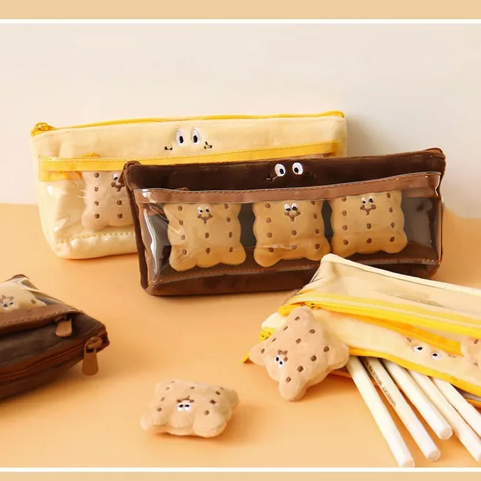 Cartuchera de Tela Cookies Brown + 3 pines