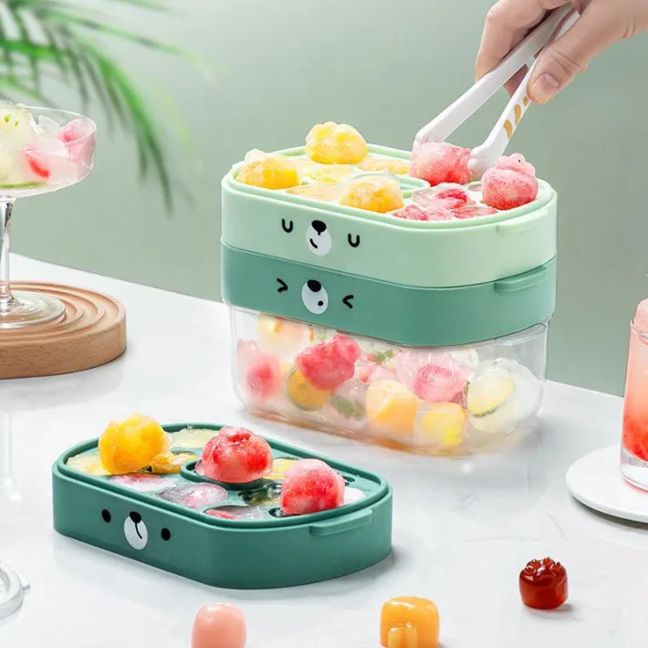 21X0011 - Molde de Hielo + Hielera Cute Bear 9.5cm*18.5cm*11.5cm