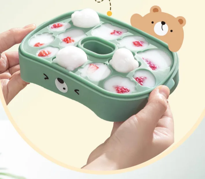 21X0011 - Molde de Hielo + Hielera Cute Bear 9.5cm*18.5cm*11.5cm