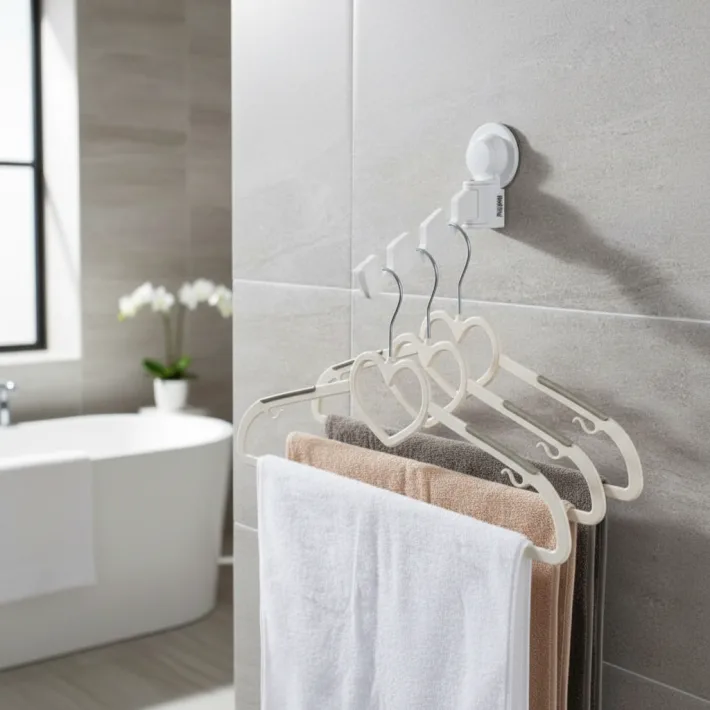 30120 - BATHLUX Multi Percha Para Toallas con Soporte Ventosa