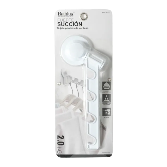 30120 - BATHLUX Multi Percha Para Toallas con Soporte Ventosa