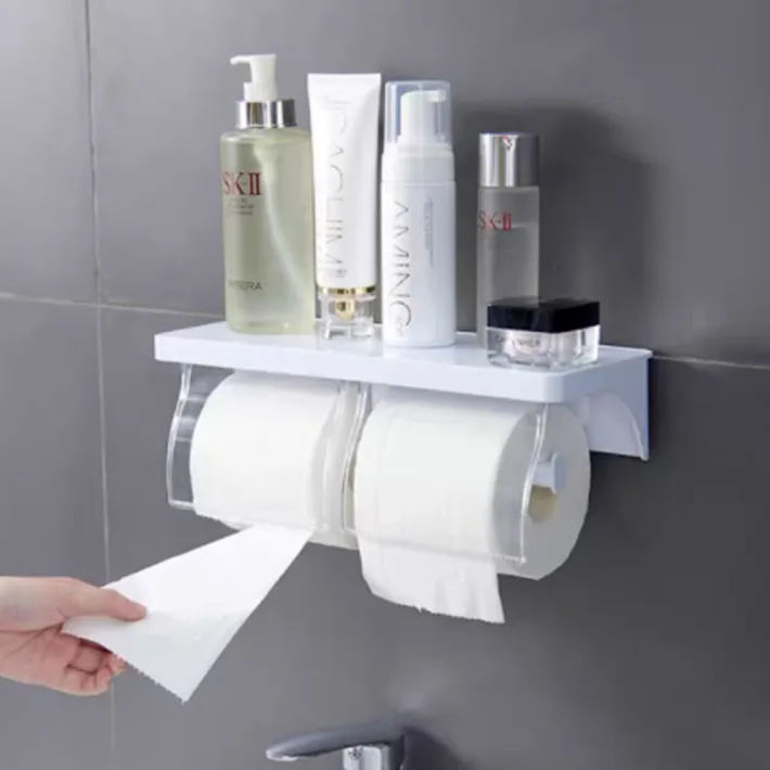 30182 - BATHLUX Estante con Doble Portarollos para Papel de Pared