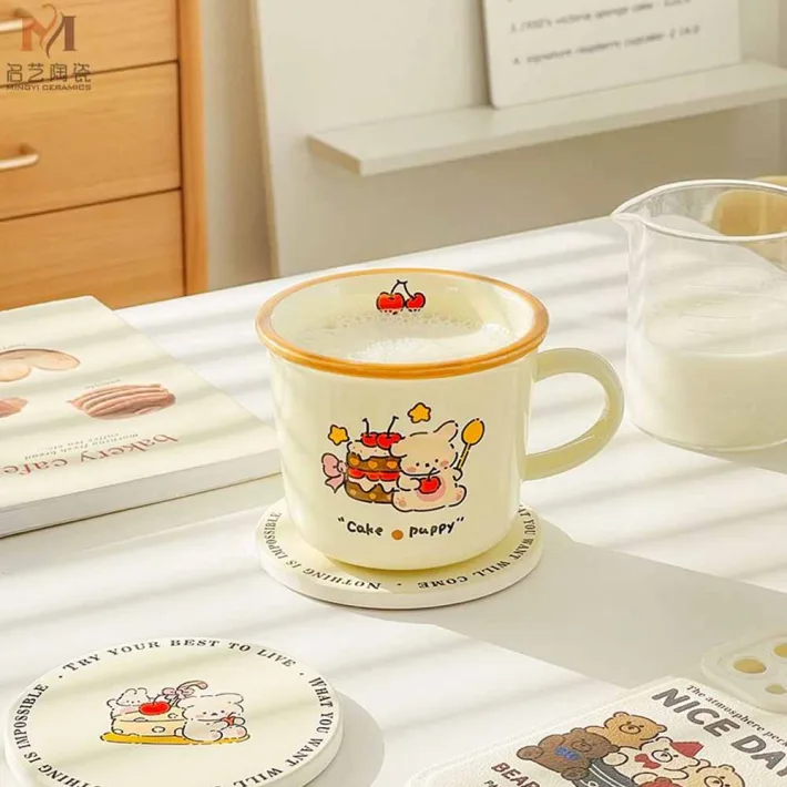 3466 - Taza de Cerámica con Base Cake Puppys