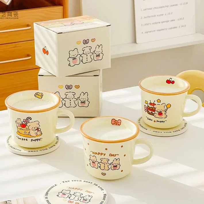 3466 - Taza de Cerámica con Base Cake Puppys