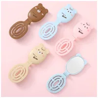 3546A - Mini Cepillo para Cabello Portátil + Espejito Little Bear