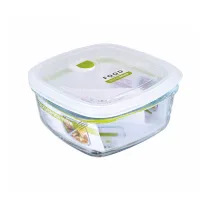 6612 - Tapers de Vidrio Cuadrado Hermético Temedei Green - 920ml
