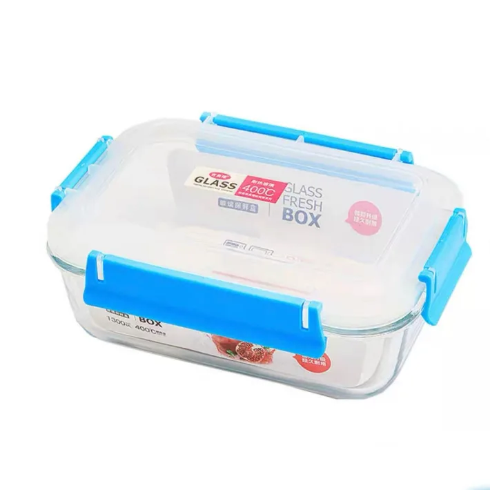 6631 - Tapers de Vidrio Rectangular Hermético Temedei Blue - 1200ml