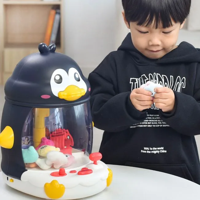 Mini Máquina Garra Peluche Pingüino
