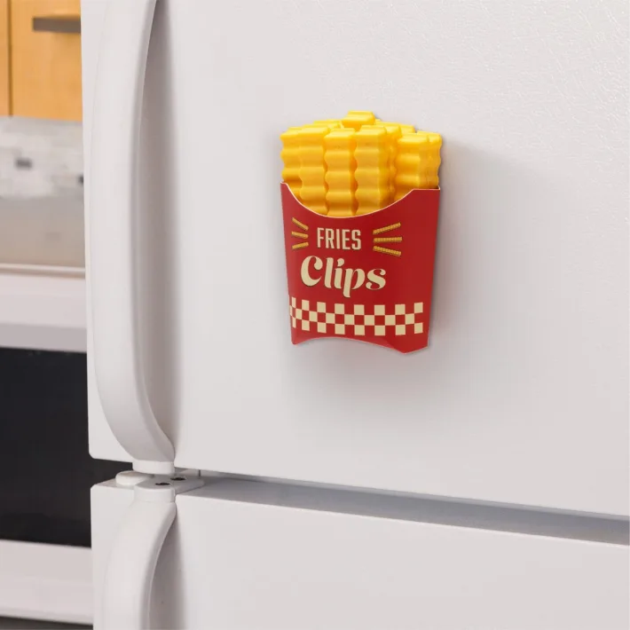 7914 - Broches Cierra Bolsas Papas Fritas en Cajita Magnética - 12 unidades