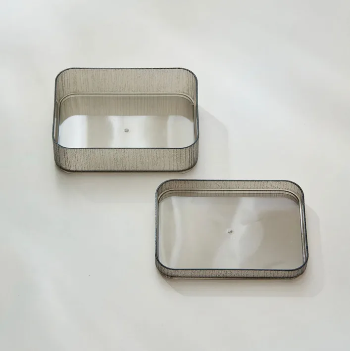 8085 - Caja de Almacenamiento Acrílico con Tapa Gris S - 15*11*6cm
