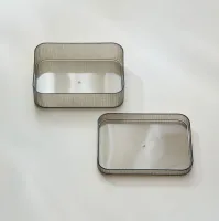 8085 - Caja de Almacenamiento Acrílico con Tapa Gris S - 15*11*6cm