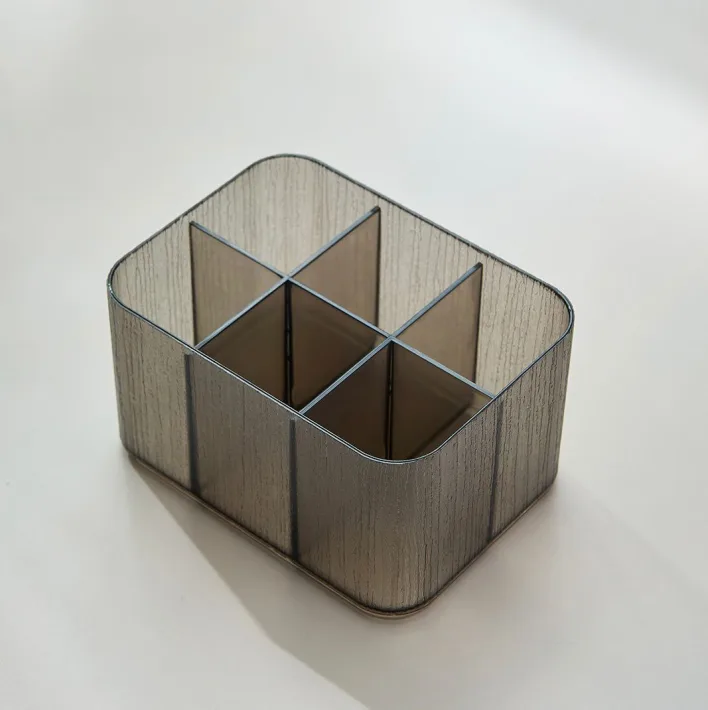 8086 - Caja de Almacenamiento Acrílico con Tapa c/ Divisiones - 15*11*10cm