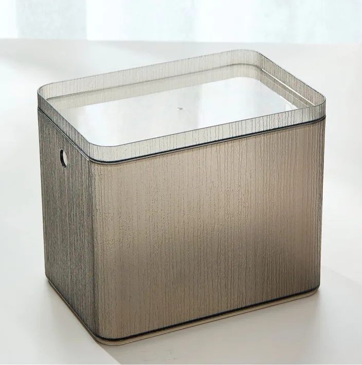 8088 - Caja de Almacenamiento Acrílico con Tapa Gris L - 22*15*18.5cm
