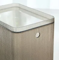 8088 - Caja de Almacenamiento Acrílico con Tapa Gris L - 22*15*18.5cm