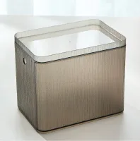 8088 - Caja de Almacenamiento Acrílico con Tapa Gris L - 22*15*18.5cm
