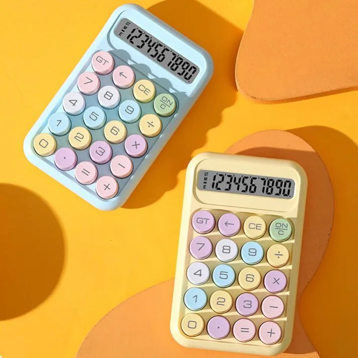 819MAX - Calculadora con Teclado Redondo Grande Multicolor