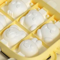 8594 - Molde de Helados de Silicona Dibujos Animados - 6 paletas