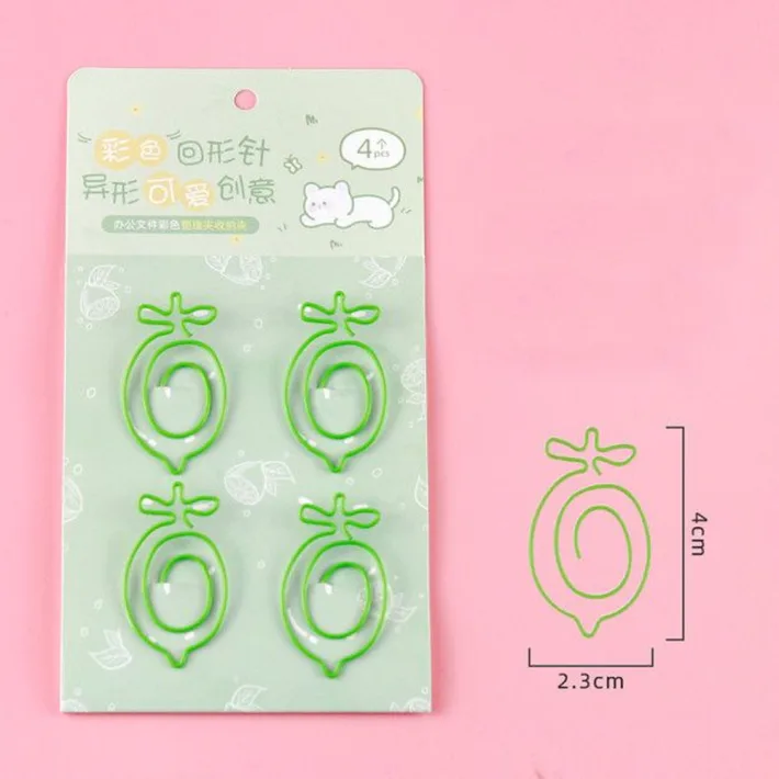 A-3-2-3 - Clips Sujeta Papel con Diseños Divertidos - 4 clips