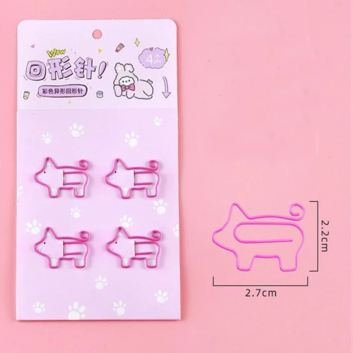 A-3-2-3 - Clips Sujeta Papel con Diseños Divertidos - 4 clips