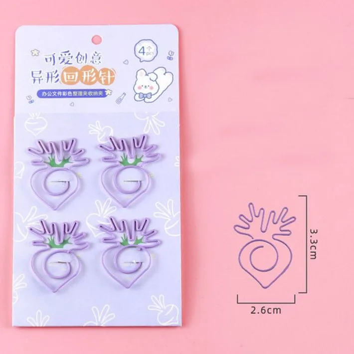A-3-2-3 - Clips Sujeta Papel con Diseños Divertidos - 4 clips