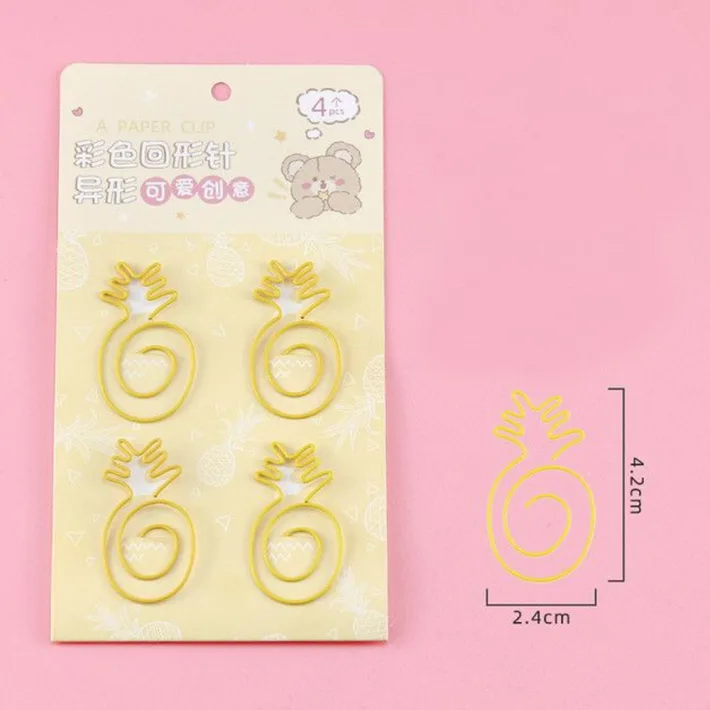 A-3-2-3 - Clips Sujeta Papel con Diseños Divertidos - 4 clips
