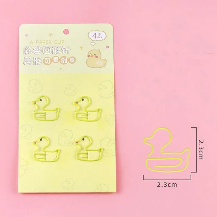 A-3-2-3 - Clips Sujeta Papel con Diseños Divertidos - 4 clips