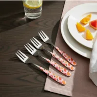 A02XY - Set de Tenedores de Postre Diseño Fruta Tropical/Pomelo