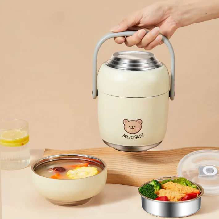A08424-1 - Lunch de Acero Inox  con Divisiones Helid Fanda - 1,3L
