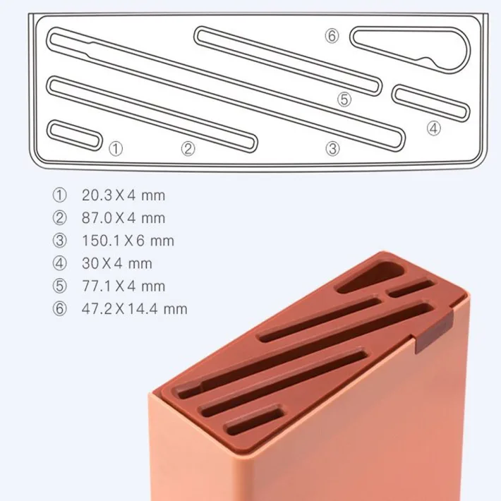 A309 - Organizador de Porta Cuchillos con Adhesivo