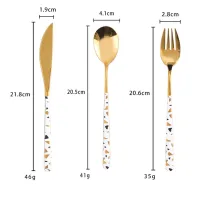 A34ZCSBJ - Set de Cubiertos de Acero Diseño Minimalista Premium White