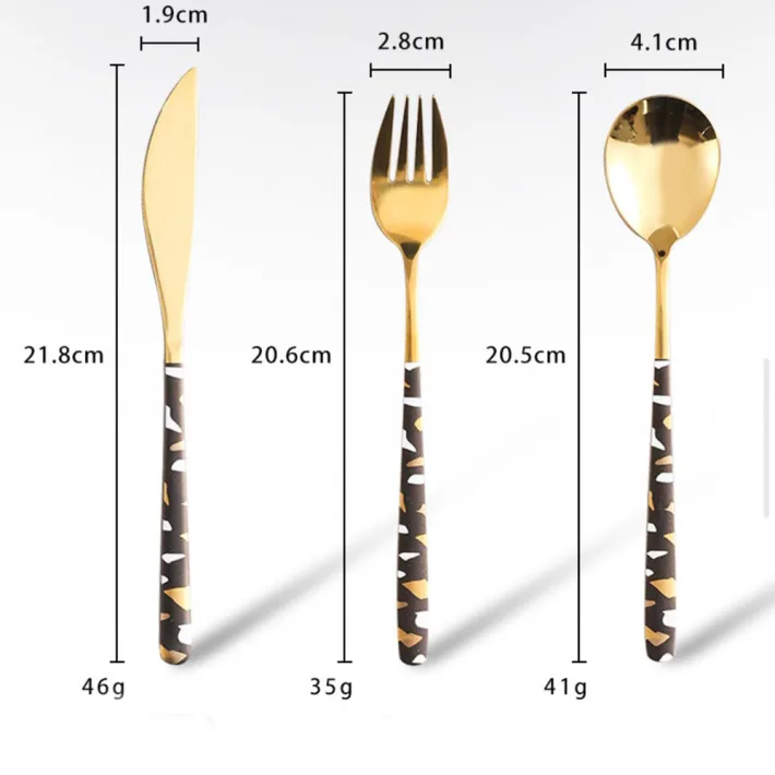Set de Cubiertos de Acero Diseño Minimalista Premium Black