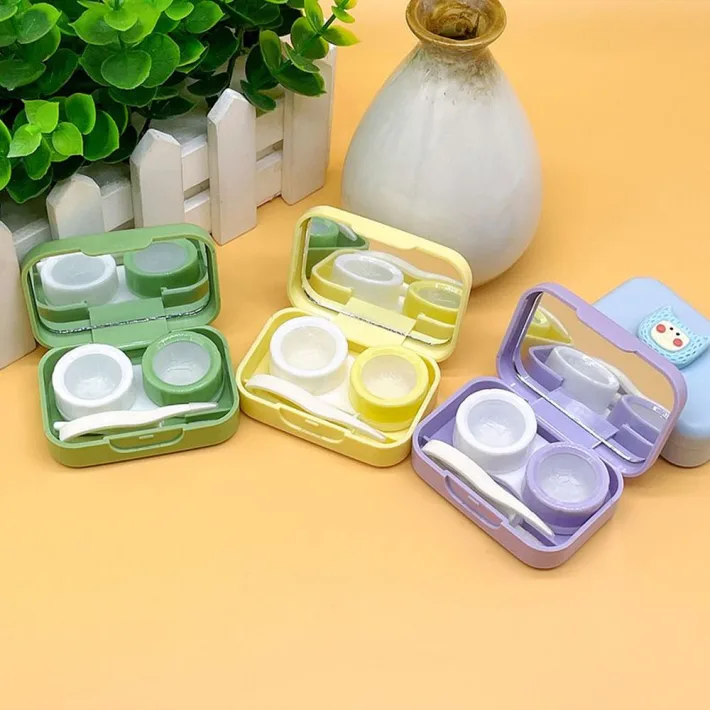 Estuche Porta Lentes de Contactos con Espejo + Pinza Nina