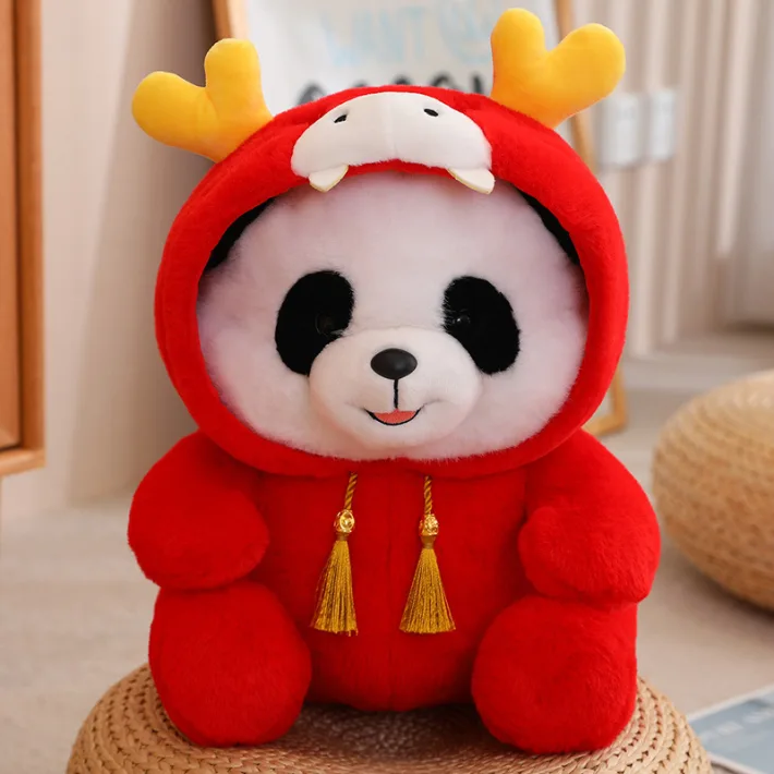 Peluche Panda Amarilla Disfrazada - 27cm