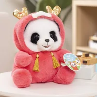 Peluche Panda Amarilla Disfrazada - 27cm