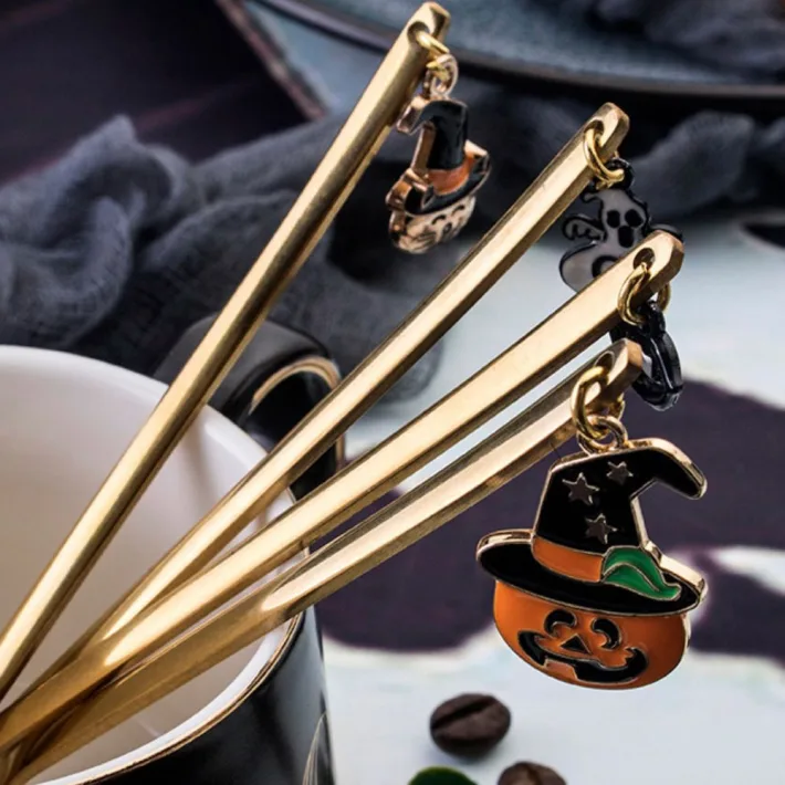 B36WSSZJS - Set de Cucharitas Doradas Halloween