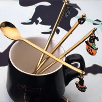 B36WSSZJS - Set de Cucharitas Doradas Halloween