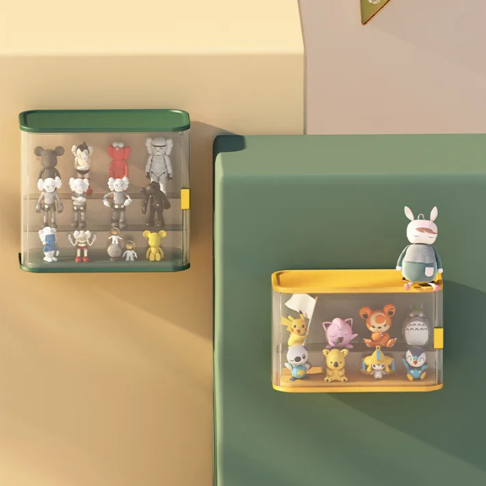 Caja de Almacenamiento con Visión para Colección de Muñecos