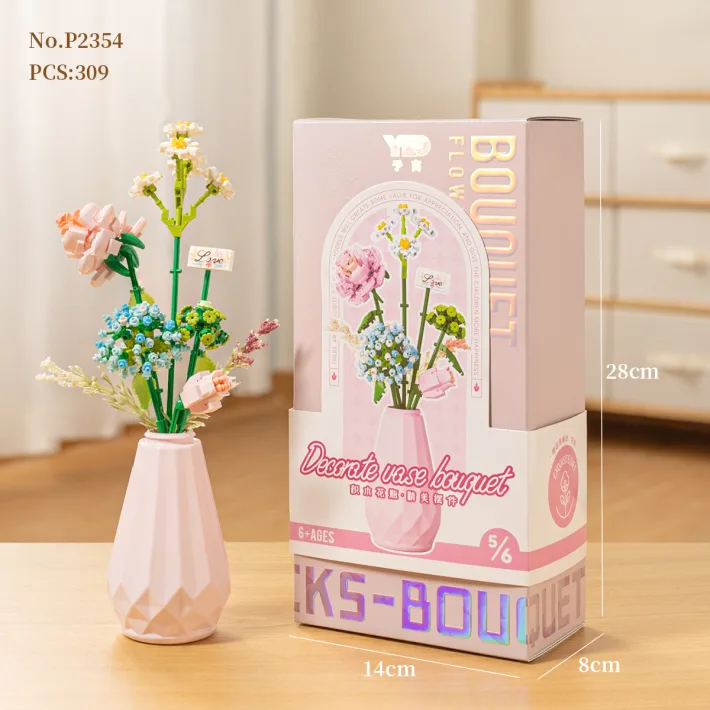 Bloques Para Armar - Eternal Flower Pink - 309 Piezas