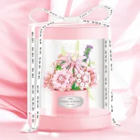 Bloques Para Armar - Rosa Bebe Eternal Bouquet - 496 Piezas