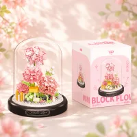 Bloques Para Armar Rosa Mosqueta + Exibidor Acrilico - 624 Piezas