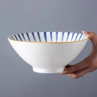 Bowl Blue Stripes de Cerámica Ramen