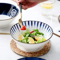 Bowl Blue Stripes de Cerámica Ramen