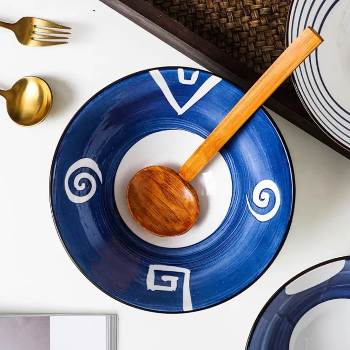 CB501019 - Bowl Blue Graphic de Cerámica Ramen