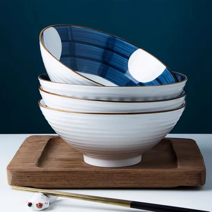 Bowl Blue Stains de Cerámica Ramen