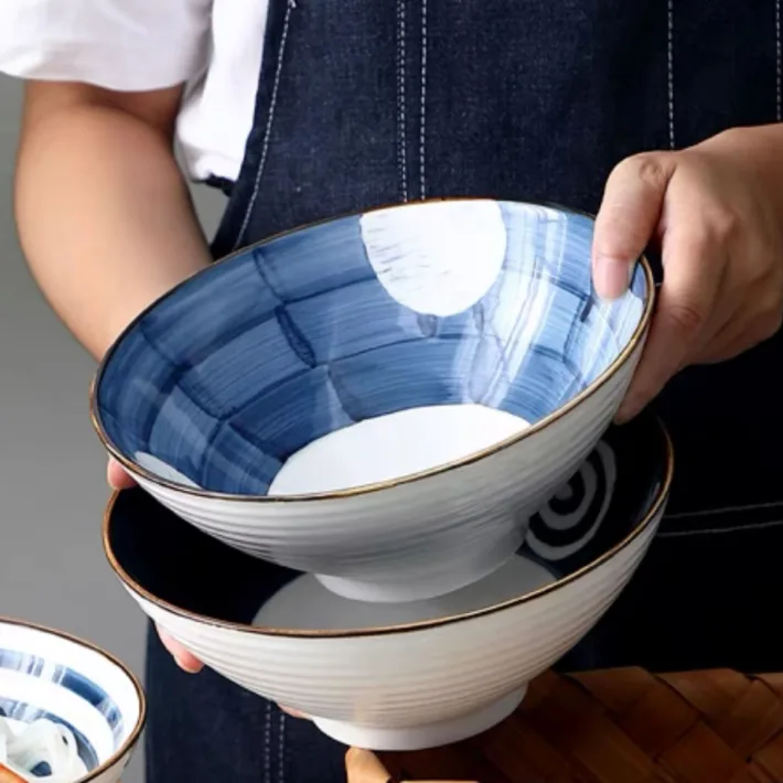 Bowl Blue Stains de Cerámica Ramen