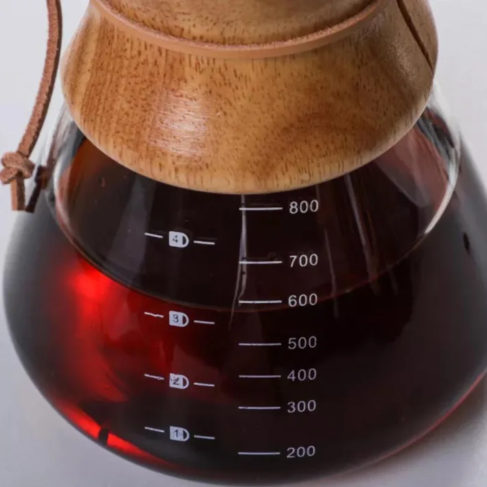  Cafetera de Vidrio Borosilicato Clásica con Filtro 800ML