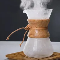 Cafetera de Vidrio Borosilicato Clásica con Filtro -600ml