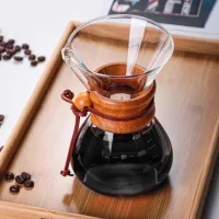 Cafetera de Vidrio Borosilicato Clásica con Filtro -400ml
