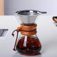 Cafetera de Vidrio Borosilicato Clásica con Filtro -400ml